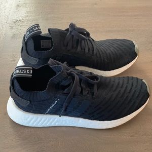 Adidas NMD new without box size 9 black and white Japanese writing never worn
